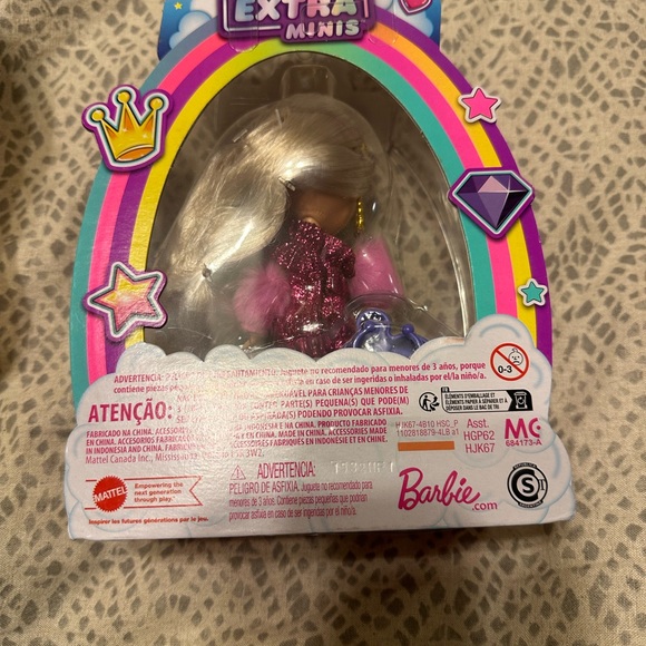 Barbie extra mini doll pink with crown - Picture 2 of 2